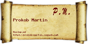Prokob Martin névjegykártya