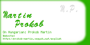 martin prokob business card